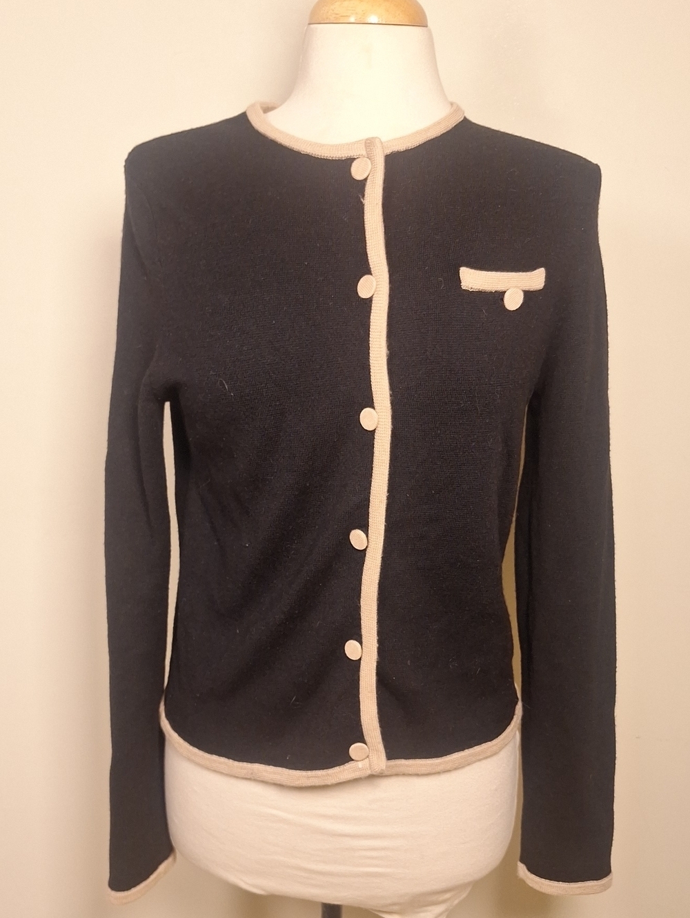 Brooks Brothers Vintage Fine Merino Wool Lady Jacket/Cardigan Size L